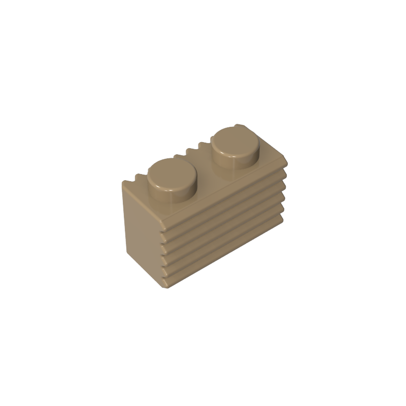2877 | Brick, Modified 1 x 2 with Grille / Fluted Profile