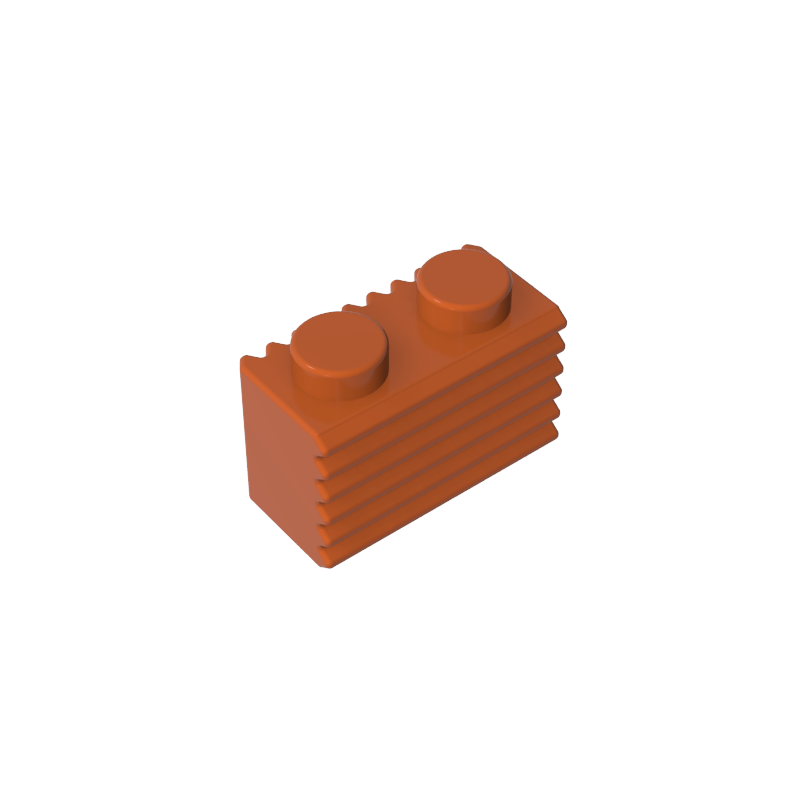 2877 | Brick, Modified 1 x 2 with Grille / Fluted Profile