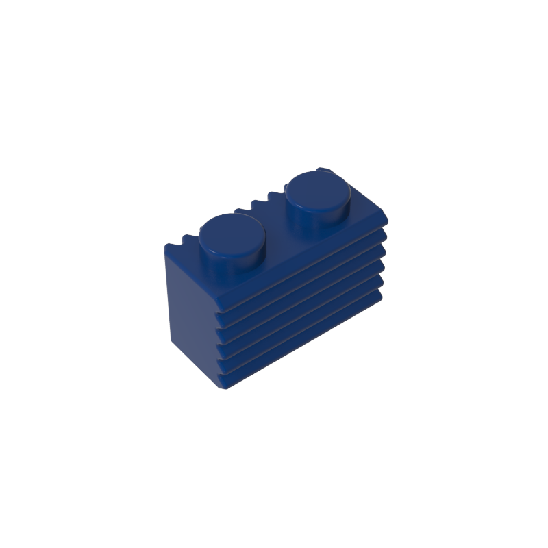2877 | Brick, Modified 1 x 2 with Grille / Fluted Profile