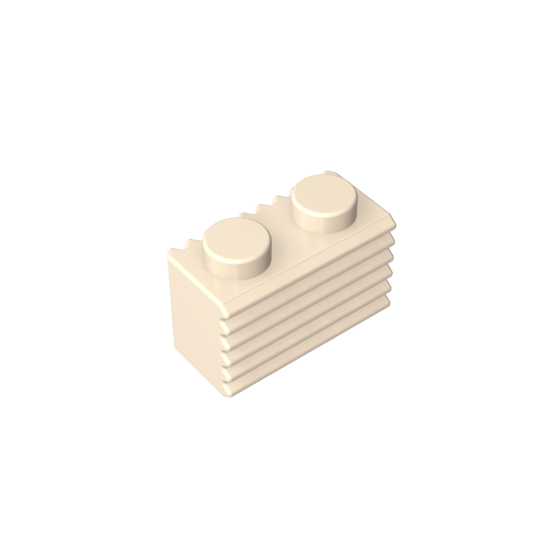 2877 | Brick, Modified 1 x 2 with Grille / Fluted Profile
