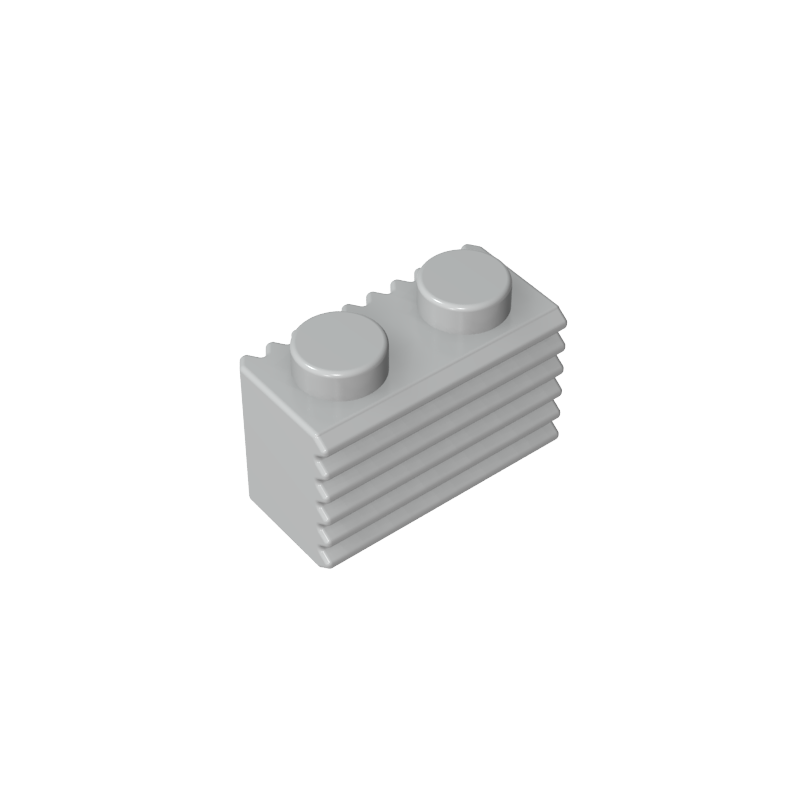 2877 | Brick, Modified 1 x 2 with Grille / Fluted Profile