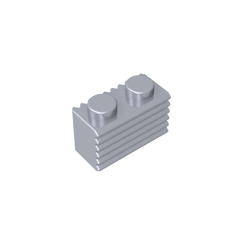 2877 | Brick, Modified 1 x 2 with Grille / Fluted Profile