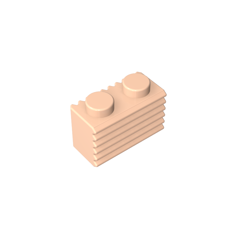 2877 | Brick, Modified 1 x 2 with Grille / Fluted Profile