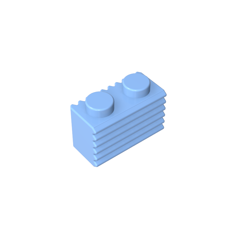 2877 | Brick, Modified 1 x 2 with Grille / Fluted Profile