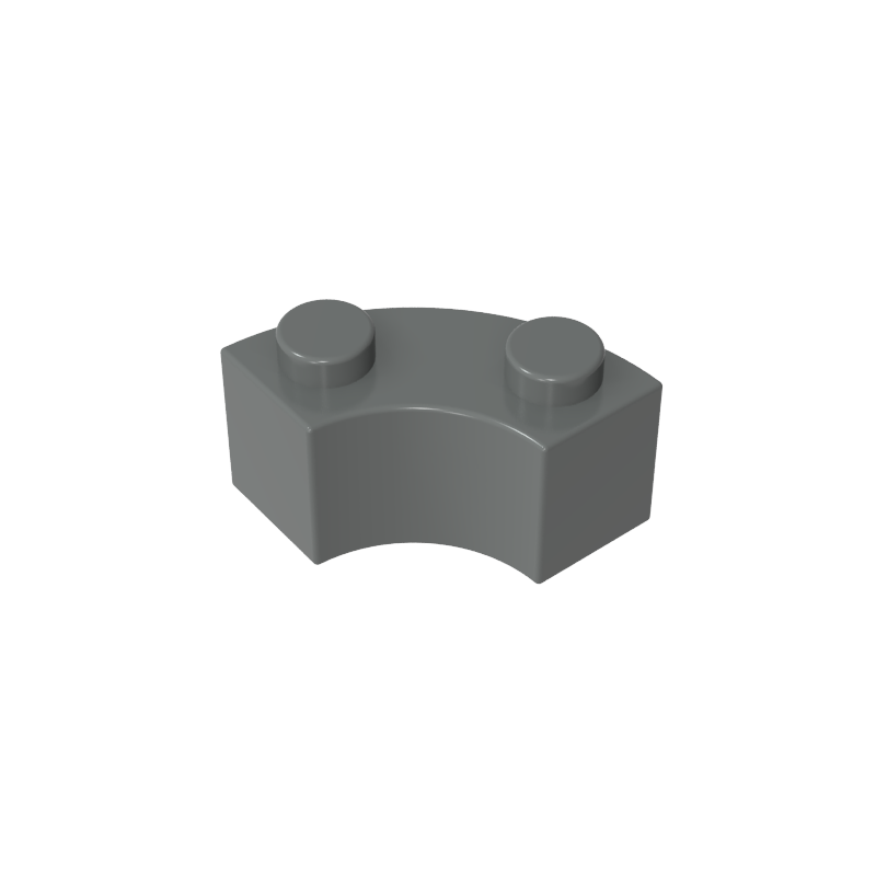85080 | Brick, Round Corner 2 x 2 Macaroni with Stud Notch