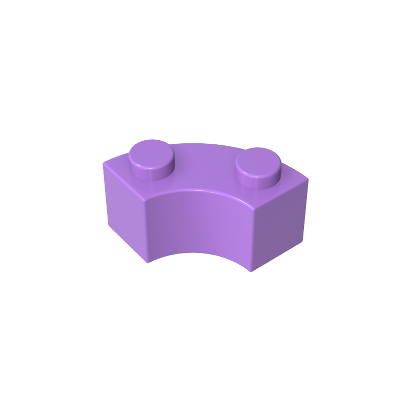 85080 | Brick, Round Corner 2 x 2 Macaroni with Stud Notch