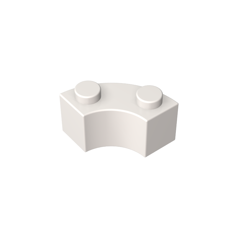 85080 | Brick, Round Corner 2 x 2 Macaroni with Stud Notch