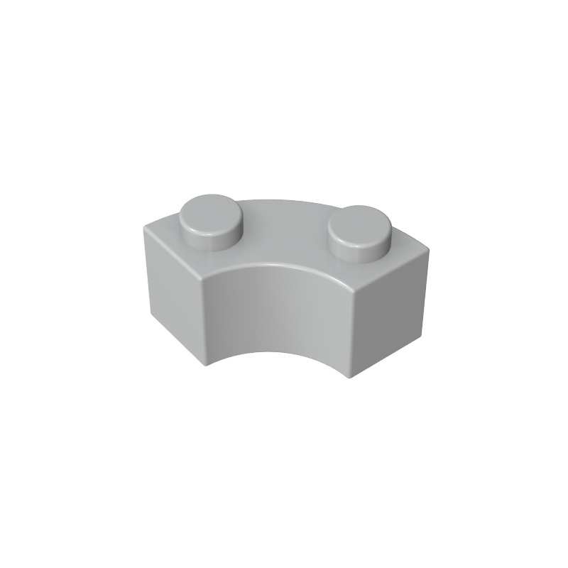 85080 | Brick, Round Corner 2 x 2 Macaroni with Stud Notch