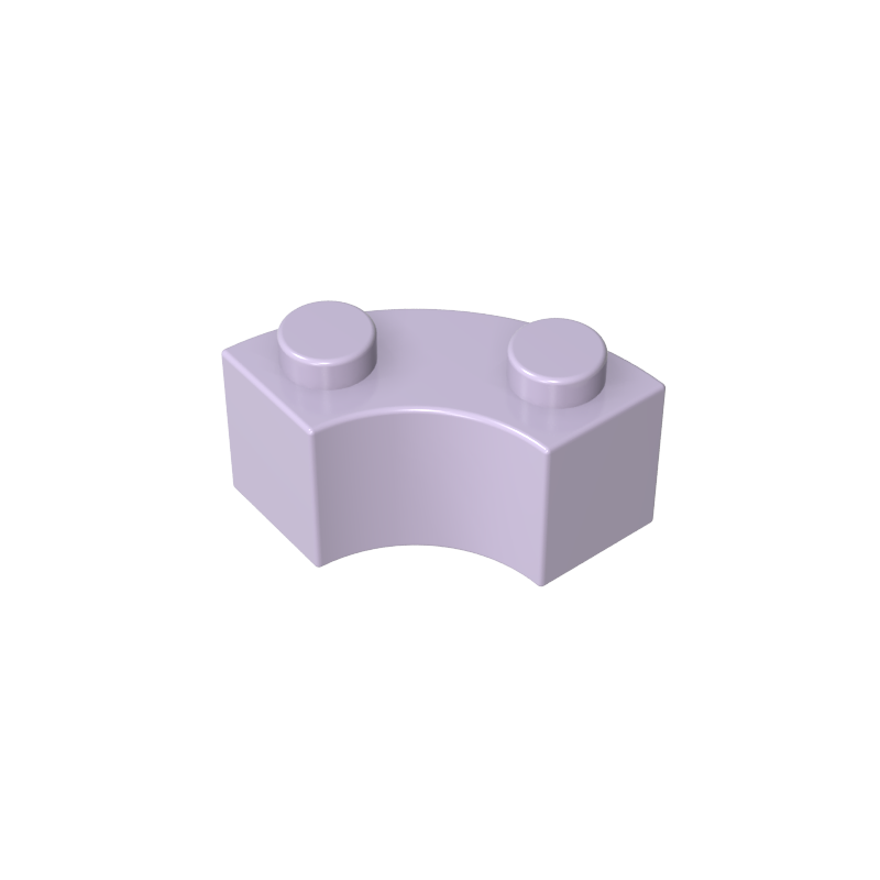 85080 | Brick, Round Corner 2 x 2 Macaroni with Stud Notch
