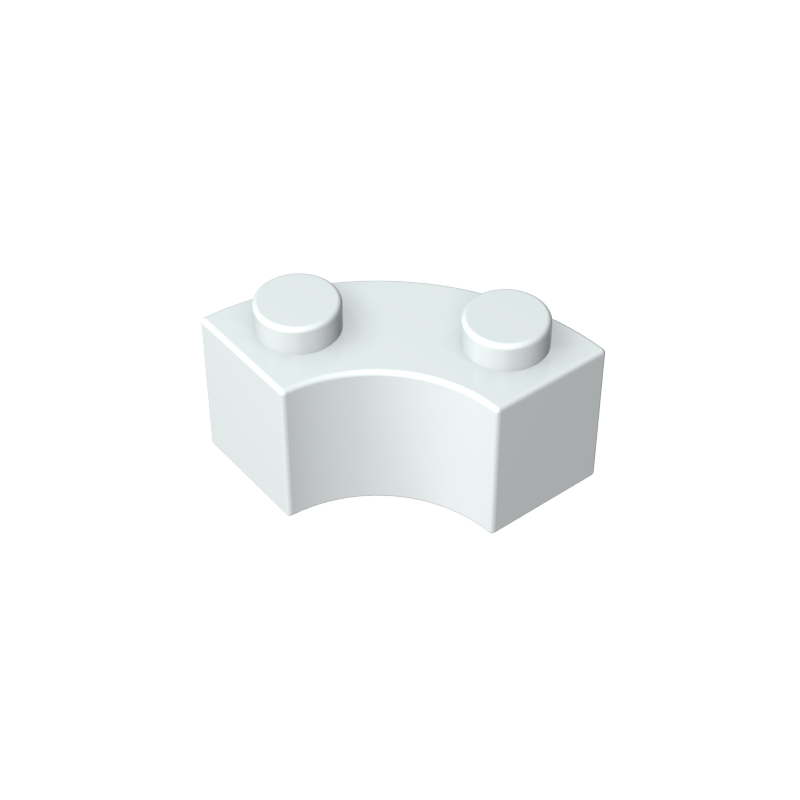 85080 | Brick, Round Corner 2 x 2 Macaroni with Stud Notch