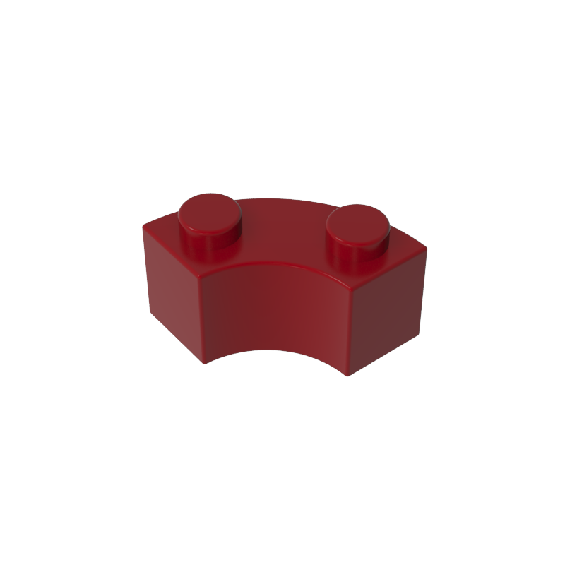 85080 | Brick, Round Corner 2 x 2 Macaroni with Stud Notch