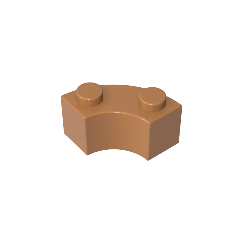 85080 | Brick, Round Corner 2 x 2 Macaroni with Stud Notch