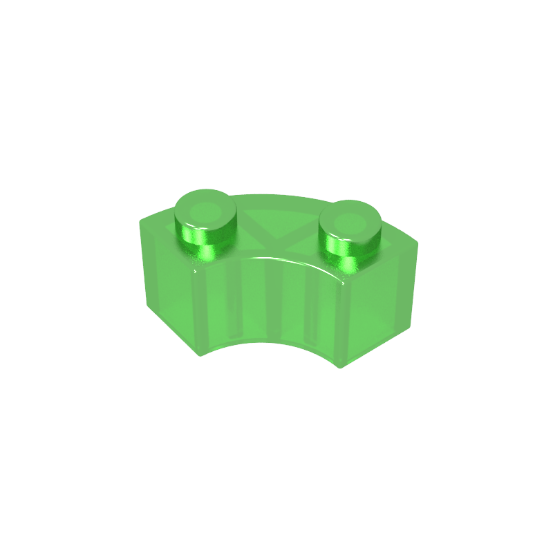 85080 | Brick, Round Corner 2 x 2 Macaroni with Stud Notch