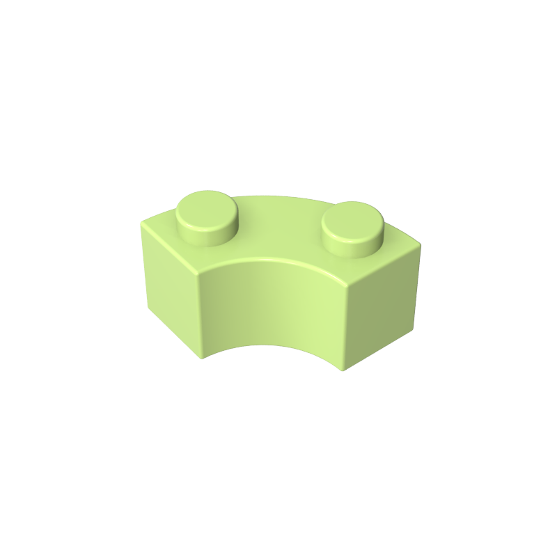 85080 | Brick, Round Corner 2 x 2 Macaroni with Stud Notch
