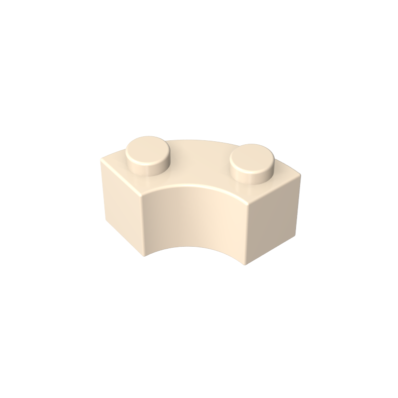 85080 | Brick, Round Corner 2 x 2 Macaroni with Stud Notch