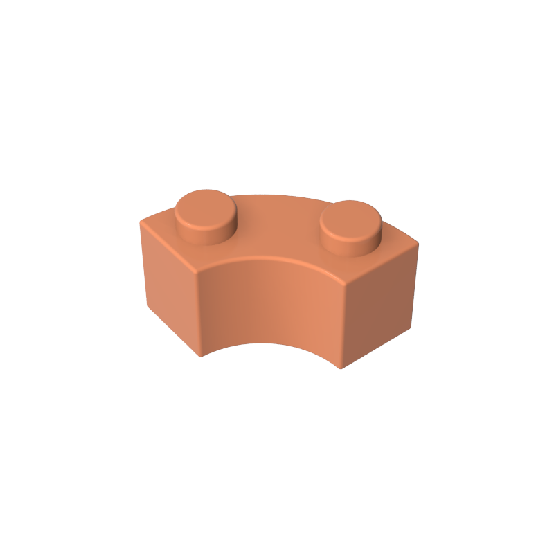 85080 | Brick, Round Corner 2 x 2 Macaroni with Stud Notch