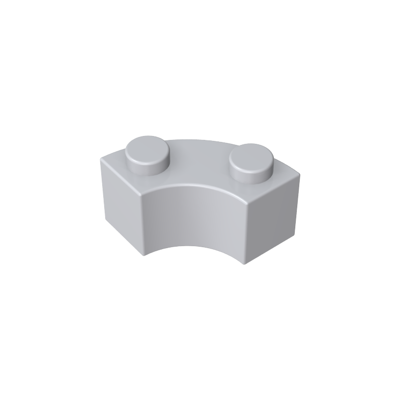 85080 | Brick, Round Corner 2 x 2 Macaroni with Stud Notch