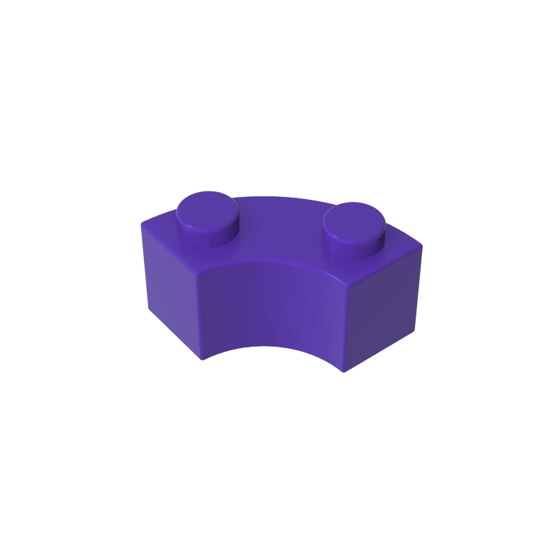 85080 | Brick, Round Corner 2 x 2 Macaroni with Stud Notch