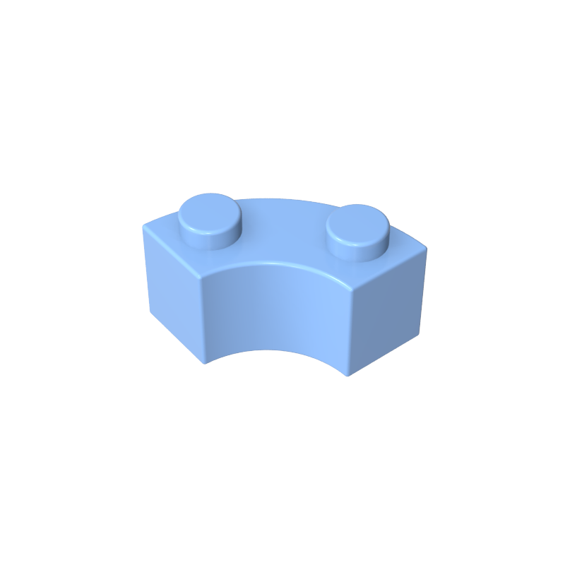 85080 | Brick, Round Corner 2 x 2 Macaroni with Stud Notch