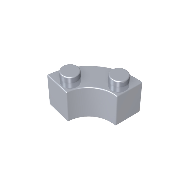 85080 | Brick, Round Corner 2 x 2 Macaroni with Stud Notch