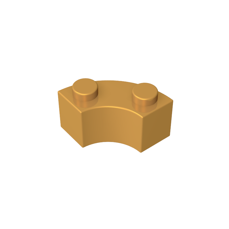 85080 | Brick, Round Corner 2 x 2 Macaroni with Stud Notch
