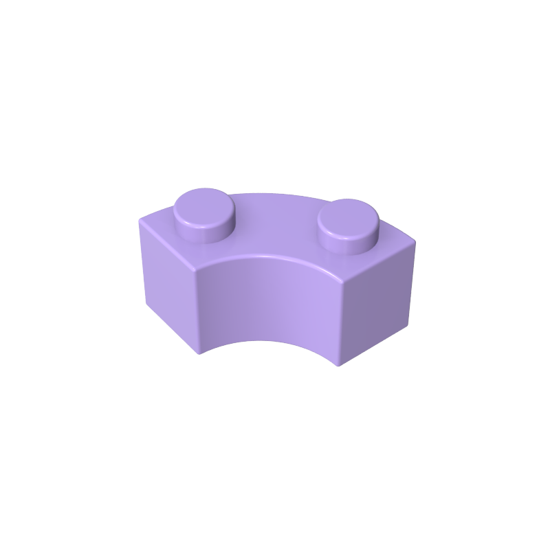 85080 | Brick, Round Corner 2 x 2 Macaroni with Stud Notch