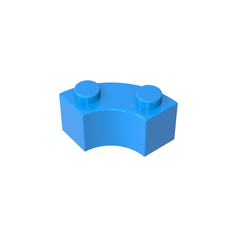 85080 | Brick, Round Corner 2 x 2 Macaroni with Stud Notch
