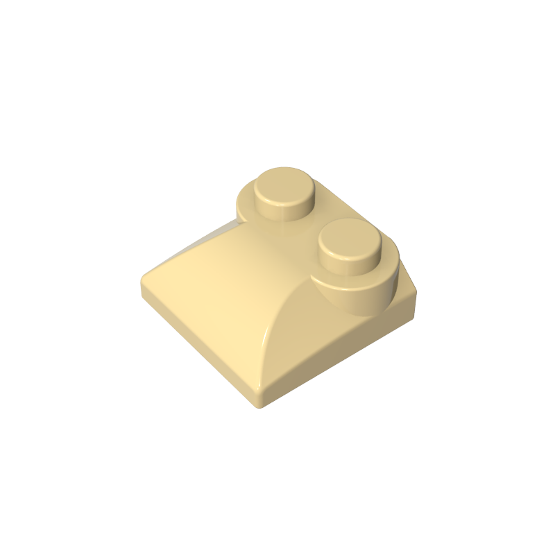 47457 | Slope, Curved 2 x 2 x 2/3 with 2 Studs and Curved Sides