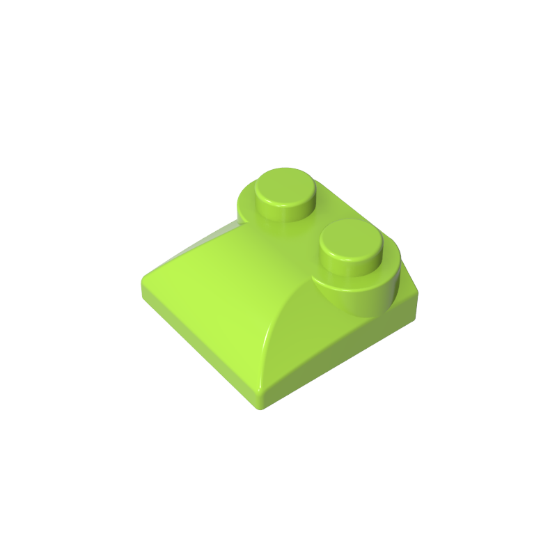 47457 | Slope, Curved 2 x 2 x 2/3 with 2 Studs and Curved Sides