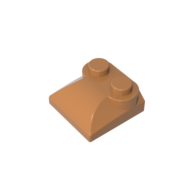 47457 | Slope, Curved 2 x 2 x 2/3 with 2 Studs and Curved Sides