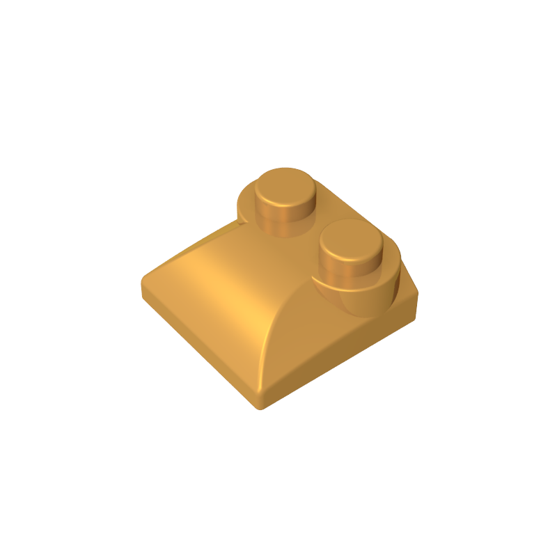 47457 | Slope, Curved 2 x 2 x 2/3 with 2 Studs and Curved Sides