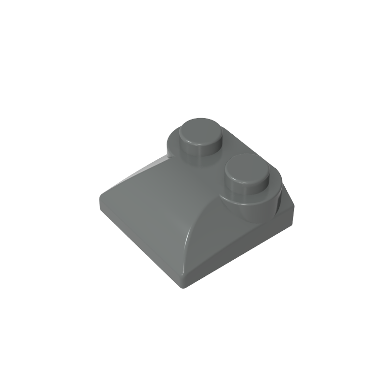 47457 | Slope, Curved 2 x 2 x 2/3 with 2 Studs and Curved Sides