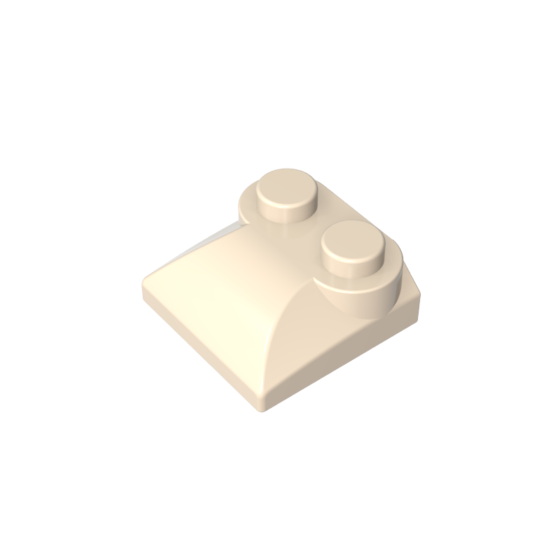 47457 | Slope, Curved 2 x 2 x 2/3 with 2 Studs and Curved Sides