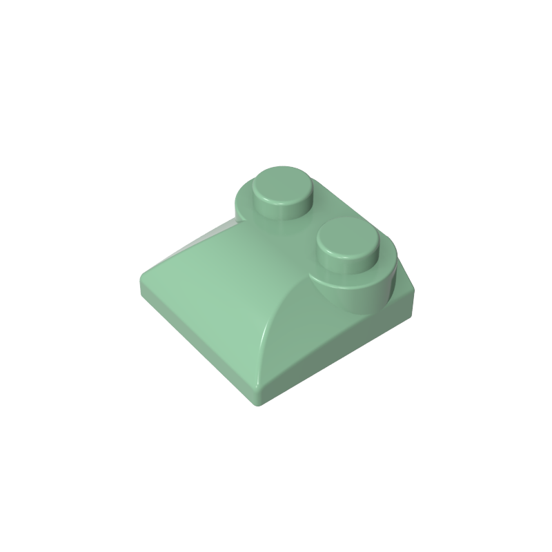 47457 | Slope, Curved 2 x 2 x 2/3 with 2 Studs and Curved Sides