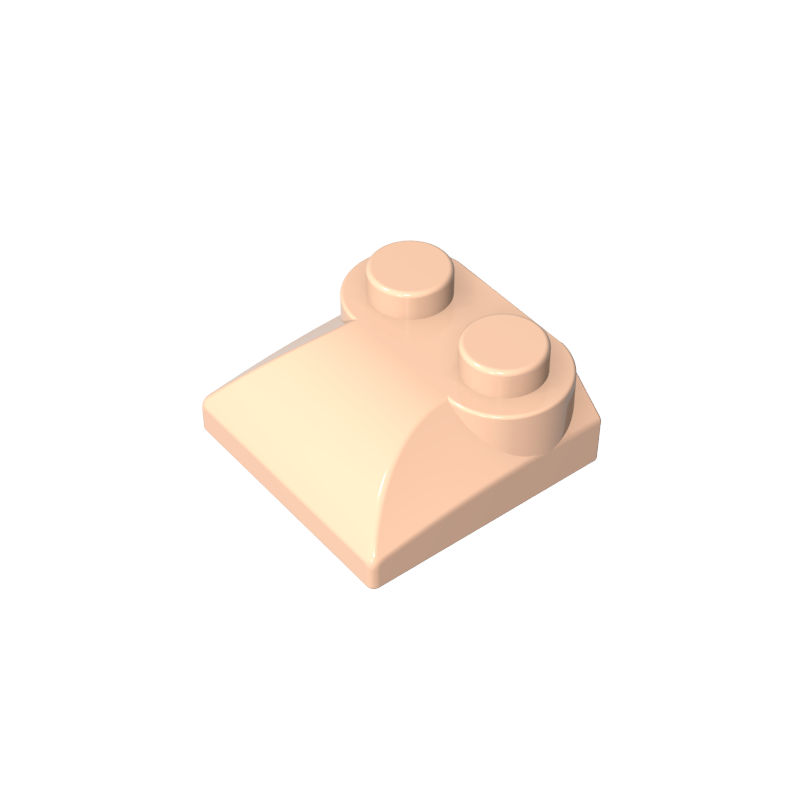 47457 | Slope, Curved 2 x 2 x 2/3 with 2 Studs and Curved Sides