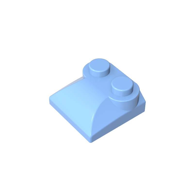 47457 | Slope, Curved 2 x 2 x 2/3 with 2 Studs and Curved Sides