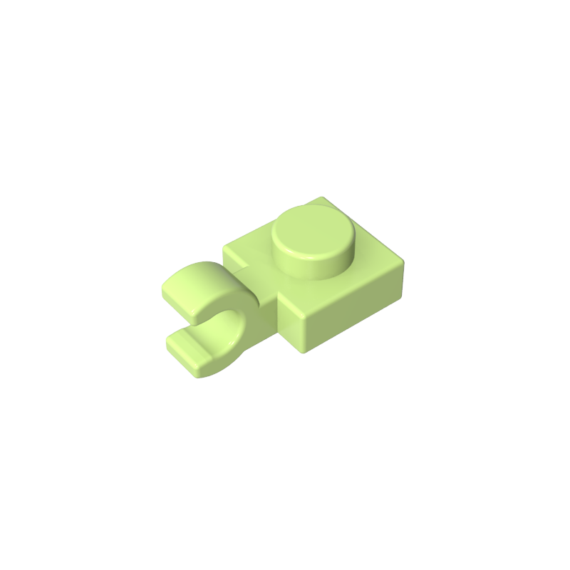 61252 | Plate, Modified 1 x 1 with U Clip (Horizontal Grip)