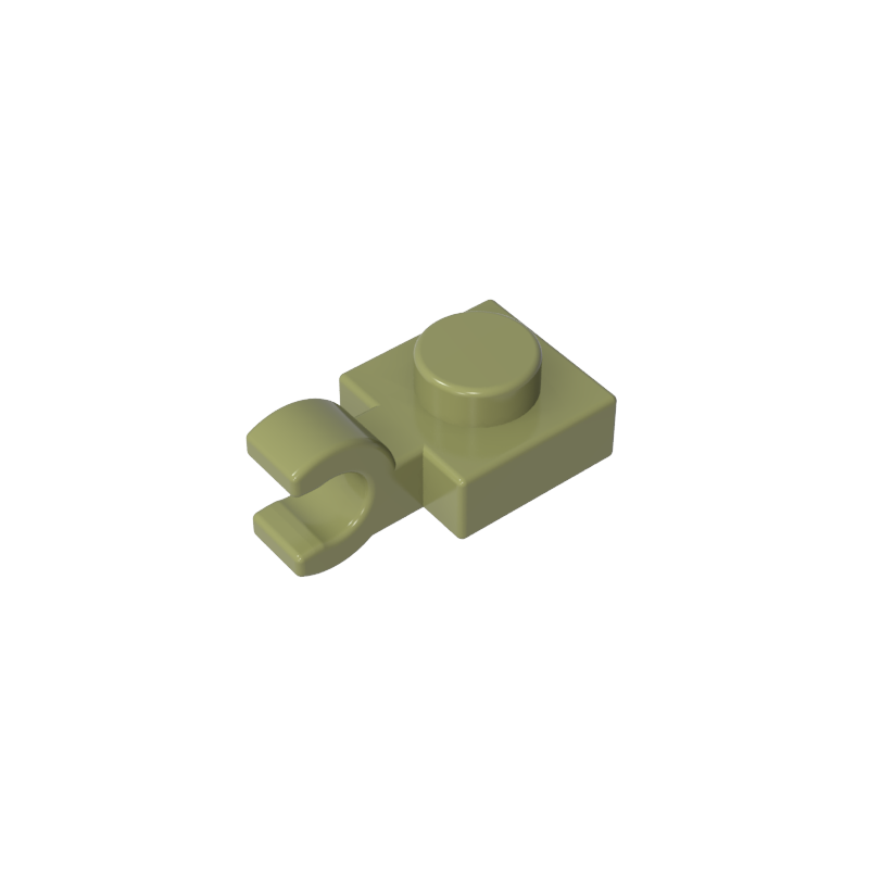 61252 | Plate, Modified 1 x 1 with U Clip (Horizontal Grip)