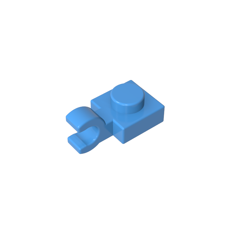 61252 | Plate, Modified 1 x 1 with U Clip (Horizontal Grip)