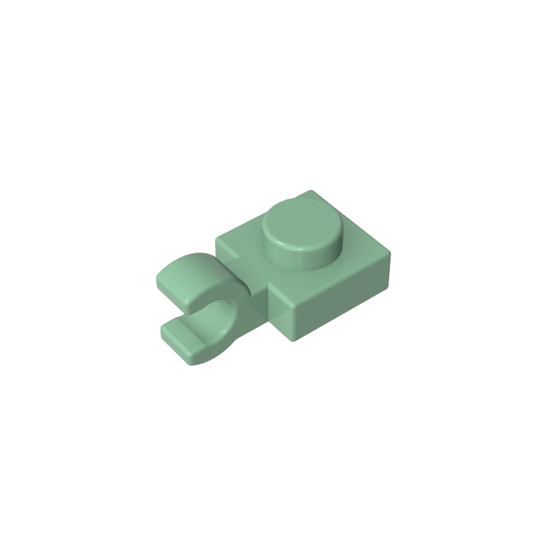 61252 | Plate, Modified 1 x 1 with U Clip (Horizontal Grip)