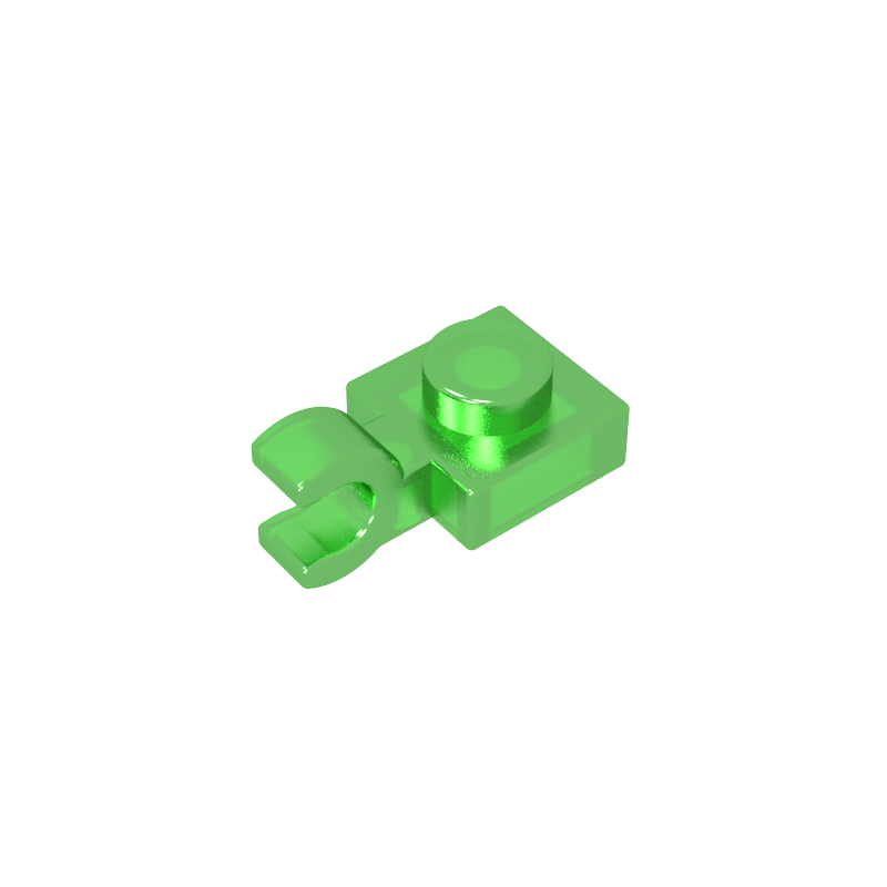 61252 | Plate, Modified 1 x 1 with U Clip (Horizontal Grip)