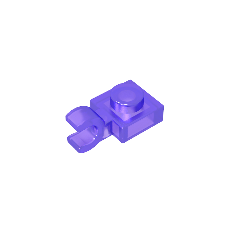61252 | Plate, Modified 1 x 1 with U Clip (Horizontal Grip)