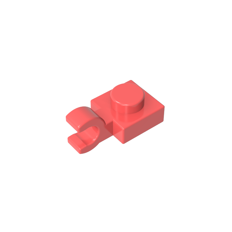 61252 | Plate, Modified 1 x 1 with U Clip (Horizontal Grip)
