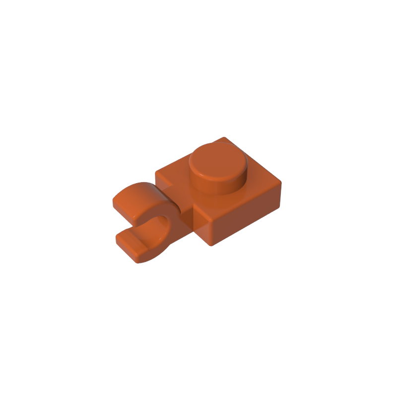 61252 | Plate, Modified 1 x 1 with U Clip (Horizontal Grip)