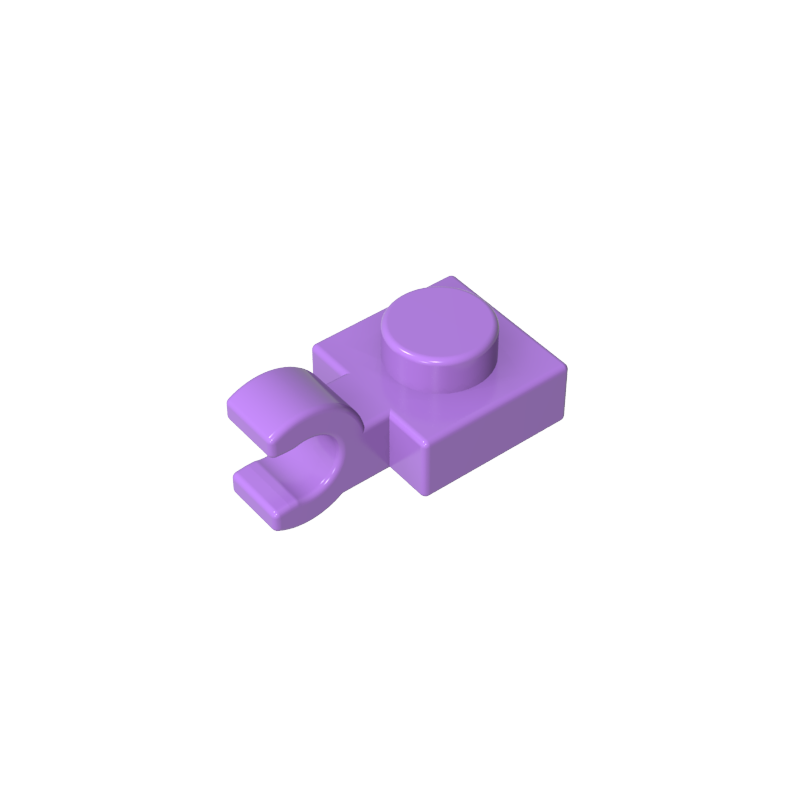 61252 | Plate, Modified 1 x 1 with U Clip (Horizontal Grip)