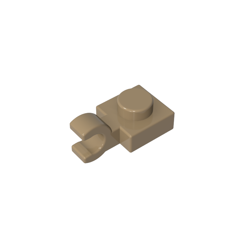 61252 | Plate, Modified 1 x 1 with U Clip (Horizontal Grip)