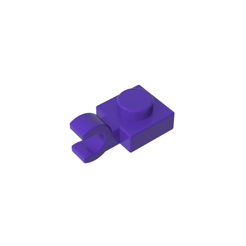 61252 | Plate, Modified 1 x 1 with U Clip (Horizontal Grip)