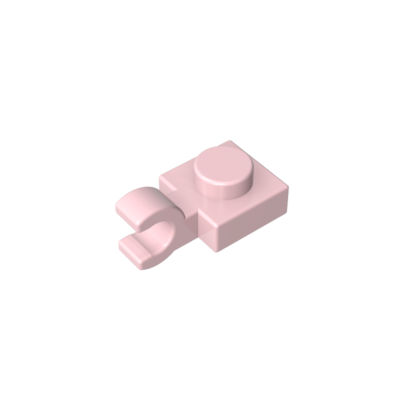 61252 | Plate, Modified 1 x 1 with U Clip (Horizontal Grip)