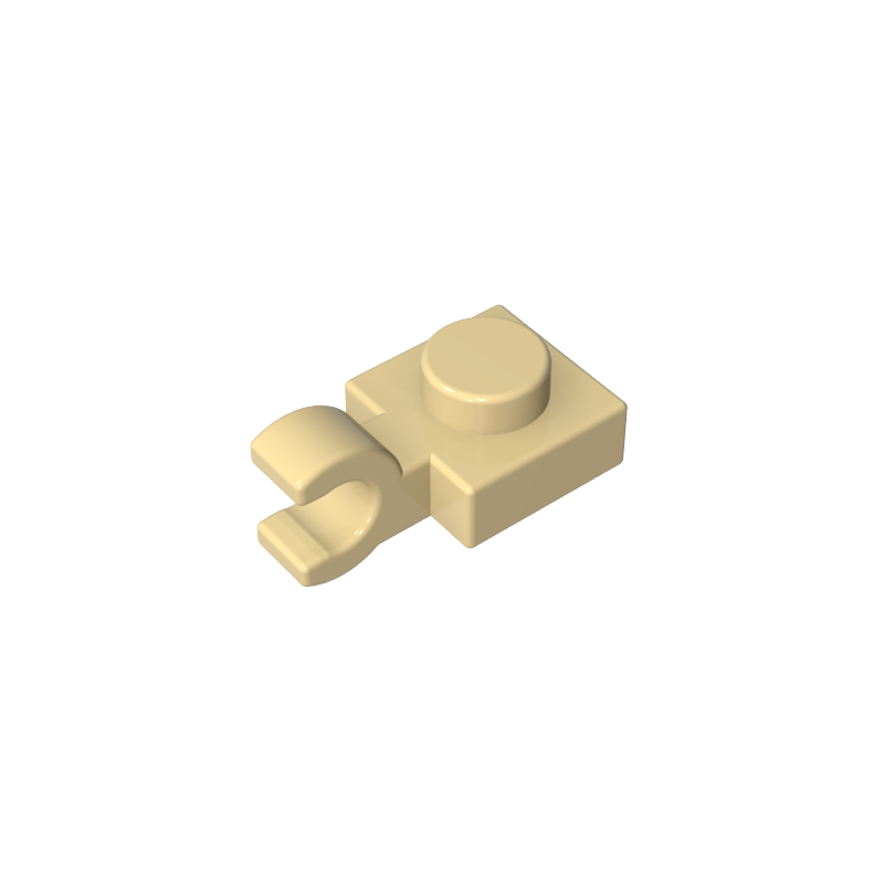 61252 | Plate, Modified 1 x 1 with U Clip (Horizontal Grip)