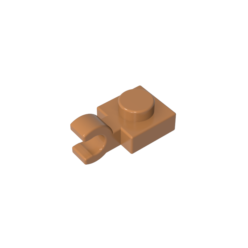 61252 | Plate, Modified 1 x 1 with U Clip (Horizontal Grip)